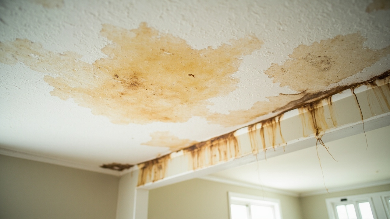 Why Louisville Homes Show Yellow Water Marks and Ceiling Discoloration