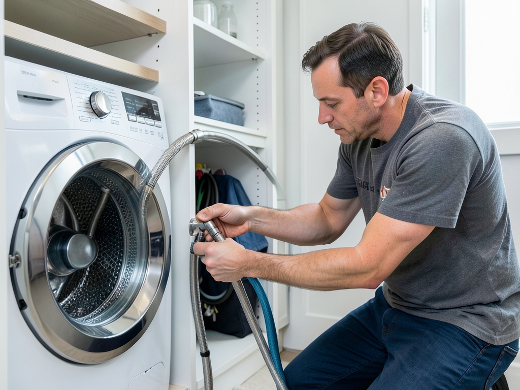 Preventing a Flooded Laundry Room by Upgrading to Braided Stainless Steel Hoses in your Highlands Apartment