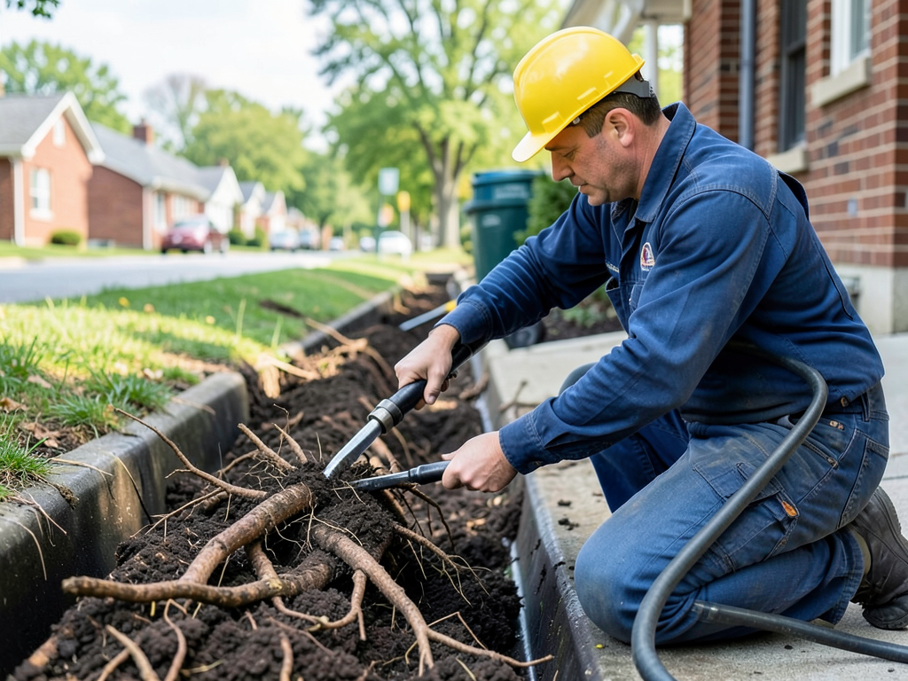 Professional drain cleaning to clear stubborn clog