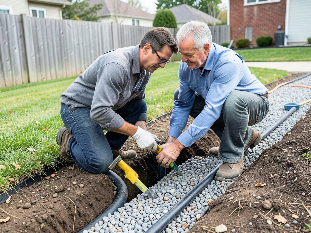 Solving yard drainage issues and standing water in